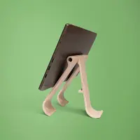 R-Go Ergonomic Laptop/Tablet Stand, Treepod Bio-Based, Adjustable, Wood, TAA Com, image 3