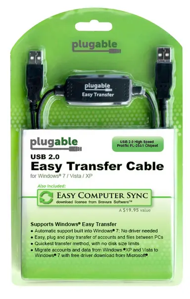 Plugable Technologies USB 2.0 Transfer Cable, Unlimited Use, Transfer Data Between 2 Windows PC'S, Com, image 6