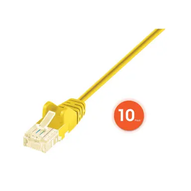 Intellinet Cat6 U/UTP Slim Network Patch Cable, 0.5 FT., Yellow, 10-Pack, image 8