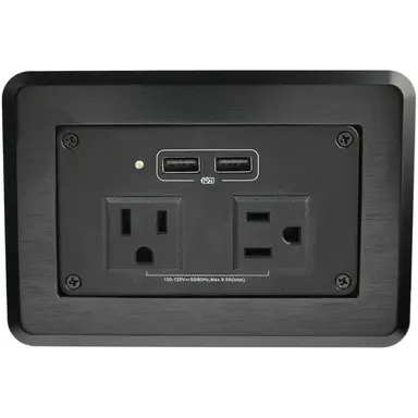 STARTECH.COM Dual Conference Table Power Outlet Box with 2X 2.4 Amp USB, image 6