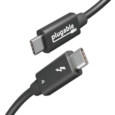 Plugable Technologies Plugable Thunderbolt 4 Cable, 1M (3.3 ft), 240W Epr Charging, Thunderbolt Certifi