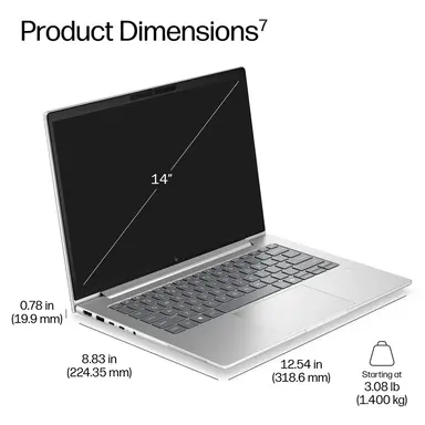 HP EB6G2I14AI U5 325 14 16GB/512 PC Intel U5 325, 14 WUXGA Agleduwva, Uma, Webca, image 8