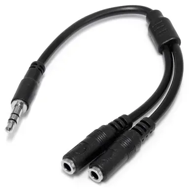 StarTech.com Split One Headphone Jack into Two Separate Jacks - 3.5MM Audio Splitter - Mini J