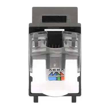 Intellinet Cat6 Slim Keystone Jack with Punch-Down Stand, Black, 25-Pack, image 8