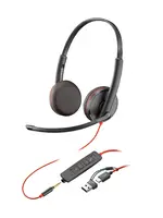 HP Poly Blackwire 3225 Stereo Headset +USB-C/A Adapter TAA US, image 3