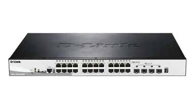 D-Link Systems Switch - - 1U - Wired - 10GBPS - Networking / Ports QTY: 28 - Gig
