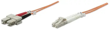 Intellinet 1M 3 ft LC/SC Multi Mode Fiber Cable