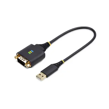 StarTech.com 1 ft (30CM) USB to Serial Adapter Cable, Com Retention, Interchangeable Screws/NU