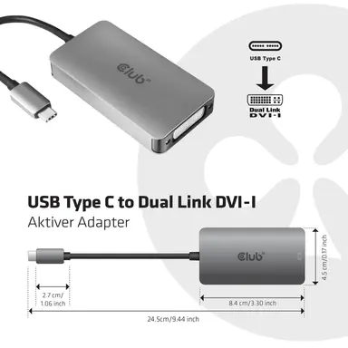 Club 3D B.V USB Type C to DVI I DL Adapter, image 6