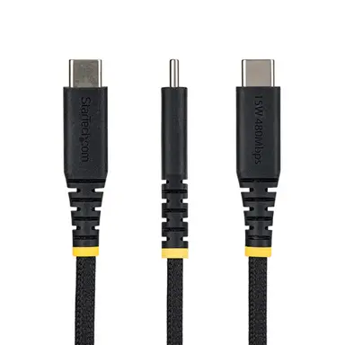 StarTech.com 3 ft (91cm) USB-a to USB-C Fast Charging Cable, 15W 3A, Dual-Layer Braided Nylon/Tpe Jacket, Durable USB-a to Type C Charger Cord, USB a to USB C Cable, image 3