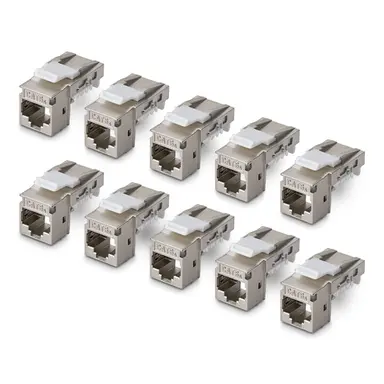 StarTech.com 10-Pack of Shielded Cat6a RJ45 STP Keystone Jacks Is Ideal for Patch Panels, image 2