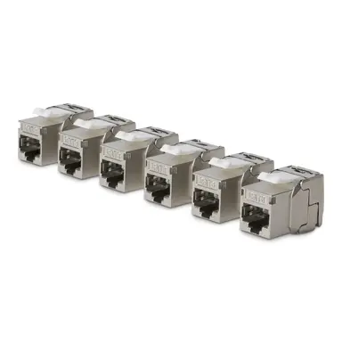 StarTech.com 6-Pack of Shielded Cat8 RJ45 STP Keystone Jacks Is Ideal for Patch Panels