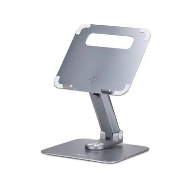 StarTech.com Telescopic Laptop Stand, 360 Swivel Base, Rotating Computer Riser for Desk, Adju
