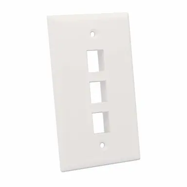 Intellinet 3-Outlet Keystone Wall Plate, image 6