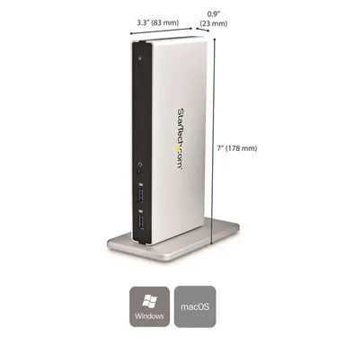 StarTech.com Dual-Monitor USB 3.0 Docking Station - USB 3.0 Dock Includes DVI to VGA & DVI, image 6