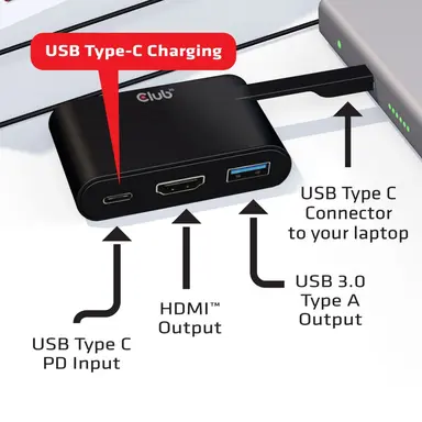 Club 3D B.V Sensevision USB 3.0-C to HDMI 2.0 And USB 2.0 Mini Dock IS A Compact Adapter for, image 8