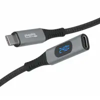Plugable Technologies Plugable USB C Extension Cable 3.3 FT, Digital Power Meter Tester Supports Fast, image 3
