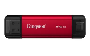 Kingston 512GB Dual USB-a/C Portable SSD, up to 1050MB/S USB 3.2 Gen 2