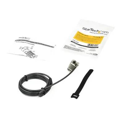 StarTech.com 6.5 ft Combination Laptop Cable Lock Compatible W/ Noble Wedge Slot - Keyless 4-D, image 8