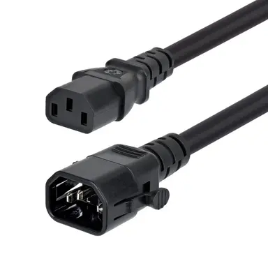 StarTech.com 10 ft Heavy Duty Power Extension Cord W/Locking IEC 60320 C14 and C13 Connectors, image 4
