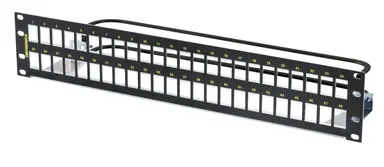 Legrand Dat Cables to GO Shielded 48 Port Unloaded Panel Flat - Use with Ksftp Keystone Jack