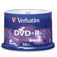 Verbatim Americas DVD+R 4.7GB 16X Branded 50PK Spindle, image 3