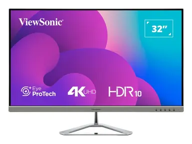 ViewSonic 32IN(31.5INVIEWABLE) 4K UHD Monitor with a Stylish Ultra-Slim Frameless Design, 3, image 4