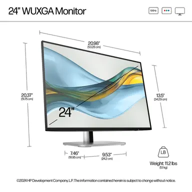 HP Sbuy S5 Pro 524PN 24 in WUXGA Monitor - C, image 8