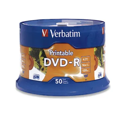 Verbatim Americas 4.7GB 16X White Inkjet Printable 50PK, image 4