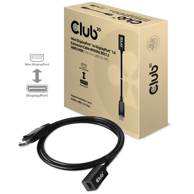 Club 3D B.V Mini DP Female to DP Male Cable Support up to 8K 60HZ, DisplayPort 1.4 1 METER/3, image 6
