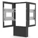 Chief Manufacturing 49 B2B Portrait Floor Kiosk Black, image 5