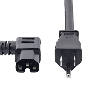 StarTech.com 8 ft (2.4 m) Heavy Duty Power Cord, NEMA 5-15P to Right Angle C15, 15A 125V, 14AWG, image 8
