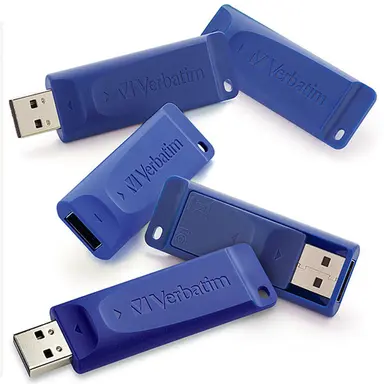 Verbatim Americas 8GB USB Flash Drive 5PK Blue, image 2
