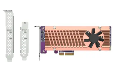 QNAP Dual M.2 PCIe SSD Expansion Card; Supports up to Two M.2 2280/22110 Formfactor