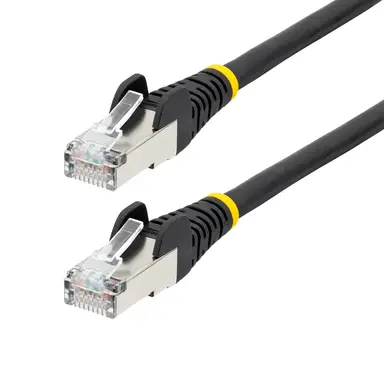 StarTech.com 1 ft Cat6a Ethernet Cable - Black - Low Smoke Zero Halogen (LSZH) - 10GBE 500MHz