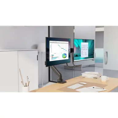 Kensington Computer Smartfit Dual Monitor Arm with Crossbar and Handle, image 6