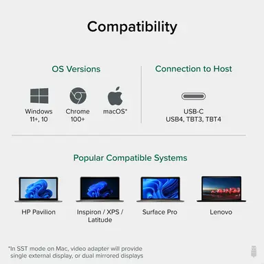 Plugable Technologies Plugable USB C to HDMI Adapter for Dual Monitors, 4K 60HZ USB C Hub for Windows, image 8