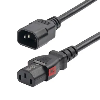 StarTech.com 4 ft (1.2 m) Power Extension Cord, IEC 60320 C14 to Locking C13, PDU Power Cord, 1
