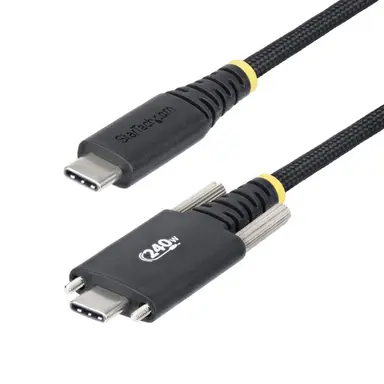 StarTech.com 10 ft (3M) USB-C Charging Cable, Side Screw Locking, 240W (5A) PD Epr, Silicone J, image 4