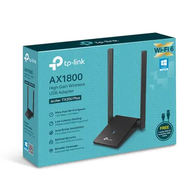 Omada Networks by TP Link AX1800 High Gain Dual Band Wi-Fi 6 USB Adapter Speed: 1201 Mbps at 5 GHz + 574, image 7