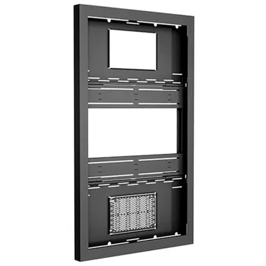 Chief Manufacturing 70IN Portrait On-Wall Kiosk W/GLASS Blk