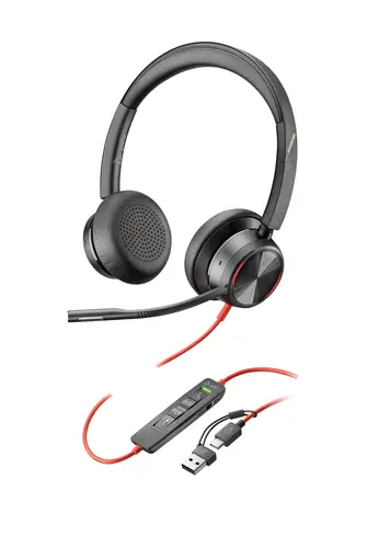 HP Poly Blackwire 8225 Stereo USB-C Headset +USB-C/A Adapter, image 4