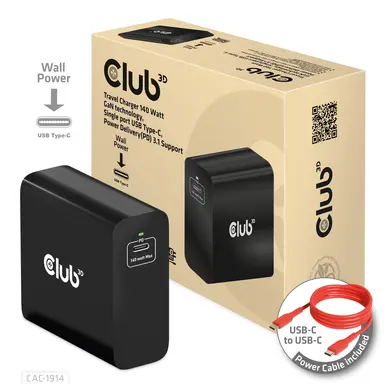Club 3D B.V 140W Gan 1X Usbc Travel Charger