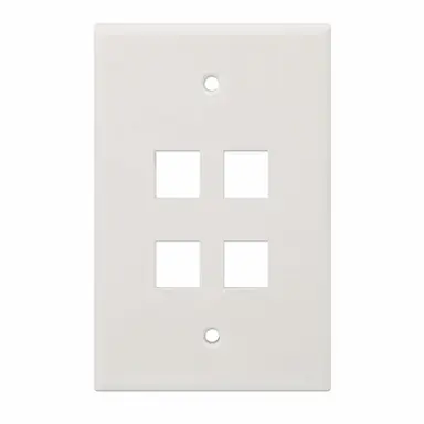 Intellinet 4-Outlet Oversized Keystone Wall Plate, image 7