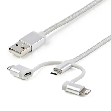 StarTech.com Micro USB, USB Type-C & Lightning - Braided Nylon Jacket Cable Does Not Kink or, image 4