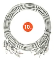 Intellinet Cat6 U/UTP Slim Network Patch Cable, 0.5 FT., Gray, 10-Pack, image 3