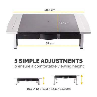 Fellowes Raises Monitor to Comfortable Viewing Height to Help Prevent Neck Strain., image 8