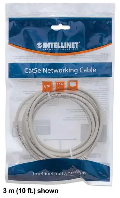 Intellinet 10 FT Gray Cat6 Snagless Patch Cable, image 6