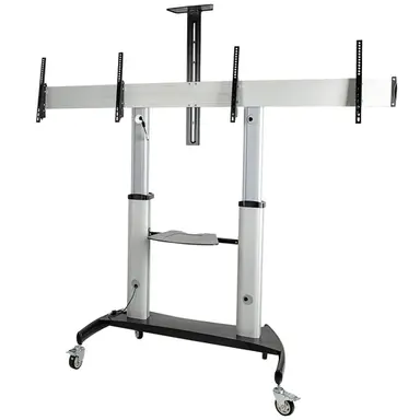 STARTECH.COM Heavy Duty Dual Screen Rolling TV Stand for 37-60IN VESA Displays (110LB/EACH), image 4