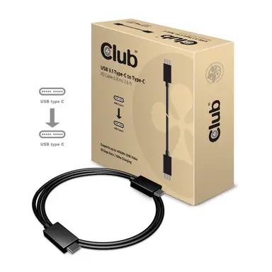 Club 3D B.V USB Type C 3.1 Gen 2 Male to Type C Male USB 3.1 (10GBPS) Type C PD 100W 0.8M/2, image 7